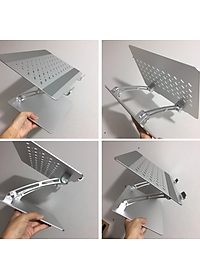 Giá đỡ tản nhiệt cho Macbook Laptop hiệu Wiwu S700 Adjustable Laptop Stand (Laptop 9 inch đến 17 inch giúp tản nhiệt, chất liệu nhôm nguyên khối, thiết kế công thái học chống mỏi cổ khi làm việc) - hàng nhập khẩu