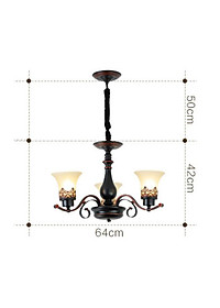 Đèn chùm MELO cổ điển Bắc Âu (Loại 3 bóng)