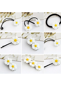 Combo 5 Dây Chun Cặp Tóc Hoa Cúc Nhiều Mẫu