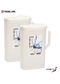 Bình đựng nước nắp bật Pearl Metal Cool Square 2 lít - Made in Japan