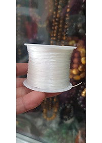 Cuộn Dây Thun CO GIÃN màu Trắng xỏ vòng hạt chuỗi Dây này là dây thun chuyên xỏ vòng chuỗi màu Trắng, có đủ màu Anh Chị đang đeo chuỗi muốn thay dây khác cho vòng thì đặt cuộn Thun chỉ này nhé