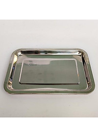 Khay inox chữ nhật cao cấp nhiều size - mâm inox 304  đủ size