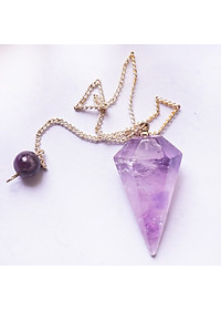 Con Lắc Cảm Xạ Thạch Anh Tím Amethyst Thiên Nhiên