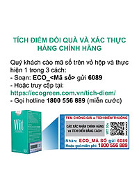 [Hộp 15v] Viên Uống Bổ Mắt WIT Ecogreen Giảm Mỏi Mắt, Tăng Cường Thị Lực Mắt Cho Bé & Người Lớn