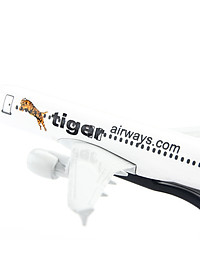 Mô Hình Máy Bay Trưng Bày Airbus A320 Tiger Airlines Everfly (Trắng Cam)