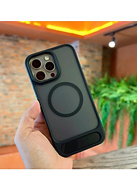 Ốp lưng cho iPhone 16 Pro , iPhone 16 Pro Max hiệu Likgus VALOR hỗ trợ sạc từ , lưng nhám viền màu có giá đỡ kim loại , chống sốc chống va dập thời trang cao cấp - Hàng chính hãng