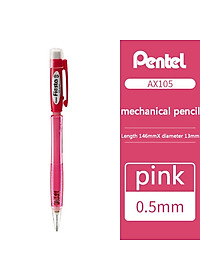 Bút chì kim Pentel Fiesta AX105 (0.5mm) và AX107 (0.7mm) trang bị đầu tẩy 4 màu lựa chọn