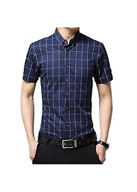 Áo Sơ Mi Nam Ngắn Tay Phối Caro Mẫu XR01 Thời Trang Cao Cấp PONIVA Chất Kate Mềm Mịn Tạo Cảm Giác Thoải Mái Khi Mặc