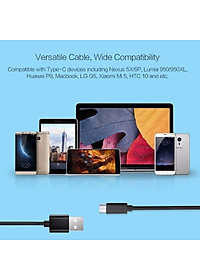 Dây cáp sạc Type-C dài 50cm hiệu CHOETECH AC001 hỗ trợ sạc nhanh cho điện thoại / Macbook (sạc nhanh 3A / QC 3.0 , truyền tải dữ liệu cao, vật liệu cao cấp) - Hàng chính hãng
