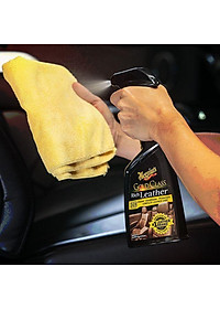 Meguiar's MUA Chai xịt dưỡng da 3 trong 1 TẶNG khăn lau nội thất - Gold Class Rich Leather & Supreme Towel / G10916