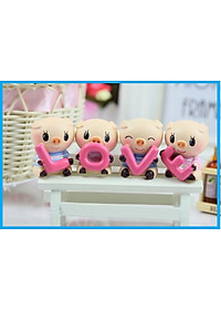 Combo 4 Chú Tiểu Trang Trí Bàn Làm Việc , Xe Hơi PaKaSa Nhiều Mẫu - Chính Hãng 