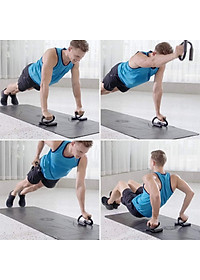 Dụng Cụ Tập Chống Đẩy Cầm Tay Màu Đen Chính Hãng Amalife - Dụng Cụ Hít Đất Cầm Tay Cao Cấp Bằng Thép Cứng Đen Huyền Bí