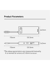 Hub chuyển đổi đa năng 8 trong 1 Baseus CAHUB-CV0G ( Type-C to HDMI/ USB3.0/ LAN / SD Card Reader/ Type C PD 100W, Multifunctional HUB) - HÀNG CHÍNH HÃNG