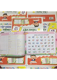 Sách tập đánh vần tiếng việt 4-6 tuổi (Tặng Kèm Thẻ Ghép Vần)