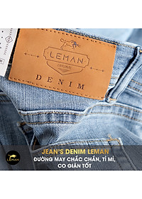 Quần Short Jean nam Leman xanh trơn JL05 - Slim Form