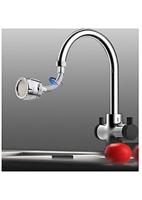 Đầu Nối Vòi Rửa Bát Tăng Áp Xoay 360 Độ Inox