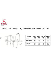 Bộ áo mưa 2 lớp thời trang cao cấp Rando