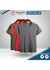  Áo thun nam Fasvin TS20218.HN ngắn tay không cổ vải cotton