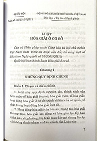 Luật Hoà giải ở cơ sở ( hiện hành) 