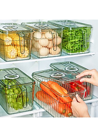 Hộp Đựng Thực Phẩm Tủ Lạnh Loại To 5L Có Quai Xách Và Giá Lỗ Tách Nước Tiện Lợi Phân Phối Chính Hãng 