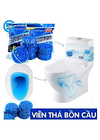 Viên khử mùi tẩy bồn cầu toilet siêu sạch bóng (1 viên), sáp chống ố vàng mùi hôi, diệt sạch vi khuẩn gây hại