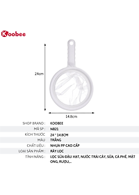 Rây lọc sữa hạt cao cấp KooBee - Túi vải lọc sữa đậu nành, bã hạt tiện dụng NB21