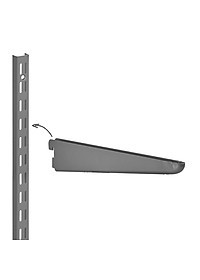 Thanh ray lỗ đôi kệ treo tường Railshelf H60cm bằng thép dày 1,4mm, sơn tĩnh điện hiện đại