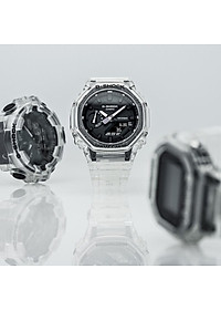 Đồng Hồ Nam Casio G-Shock GA-2100SKE-7ADR Chính Hãng | Casio G-Shock GA-2100SKE-7A Transparent Pack Dây Nhựa