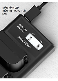 Bộ Pin LP-E6 2000mAh + Sạc Beston Dùng Cho Máy Ảnh Canon EOS 60D 70D 80D 90D 6D 7D 5D Mark IV 5DSR - Hàng nhập khẩu