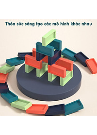 Đồ Chơi Đoàn Tàu Thả Domino Có Đèn Cho Bé Xếp Hình Lắp Ráp Giải Trí Giúp Bé Tăng Trí Thông Minh Rèn Luyện Tư Duy PaKaSa - Chính Hãng