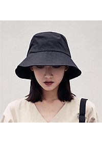 (Loại vải đẹp) Mũ Bucket ĐEN TRƠN- Nón tai bèo
