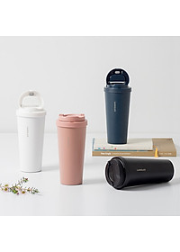 Ly Giữ Nhiệt Lock&Lock Energetic One Touch Tumbler LHC3249 (550ml) - Hàng Chính Hãng, Bằng Thép Không Gỉ Inox 316L, Nắp Mở Một Chạm, Tặng Ống Hút Và Cọ Rửa