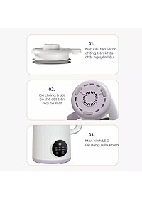 Máy Làm Sữa Hạt, Máy Nấu Sữa Hạt 800ml, 8 Chức Năng Xay Nấu Tiện Lợi, 600W Vân Phương Shop - Hàng Chính Hãng