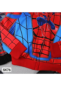Áo khoác siêu nhân bé trai từ 11kg-42kg- Thun hai da dày dặn, hình in 3d đẹp không bong tróc