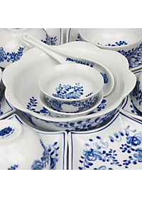 Bộ đồ ăn hoa mặt trời Bát Tràng men khử - Khử sạch chì và kim loại nặng