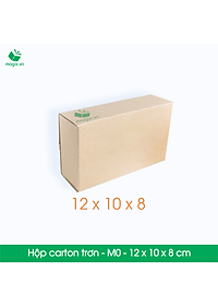 M0 - 12x10x8 cm - 25 Thùng hộp carton trơn đóng hàng