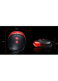 Đèn Hậu Xe Đạp Cảnh Báo- Chế Độ Đèn Led Siêu Sáng, Tia Laser Tạo Khoảng Cách An Toàn- Chính Hãng (Kèm Giá Đỡ)