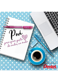 Bút chì kim Pentel Fiesta AX105C ngòi 0.5mm thiết kế hiện đại trang bị đầu tẩy 4 màu lựa chọn