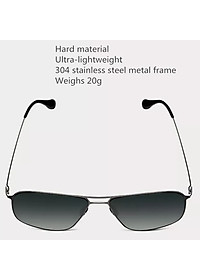 Xiaomi Xiaomi Mijia cổ điển vuông kính mát Pro khung thép không gỉ Nylon ống kính phân cực UV bảo vệ chống lại dầu vết bẩn screwless
