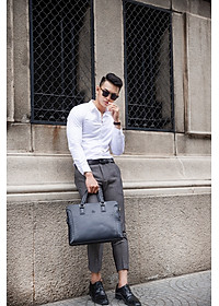 Cặp Công Sở Lata ( Thời trang nam basic đựng laptop 14,6 inch - Cặp da CA28 )