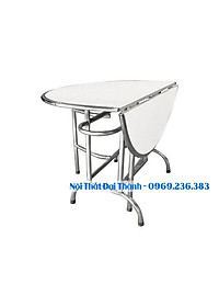 Bàn tròn inox 201 xếp 3 rộng 1m2 Đại Thành không rỉ sét bền bỉ