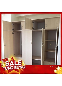 Tủ nhựa 4 cánh có tầng chăn màn sang trọng Nội thất Juno Sofa