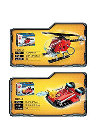 Đồ chơi lắp ghép Xe cứu hoả 8 trong 1 với 313 chi tiết Bằng nhựa ABS an toàn