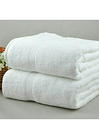 Bộ 2 Khăn tắm Trắng thương hiệu A - 65cmx135cm - Chuyên dùng cho khách sạn, spa