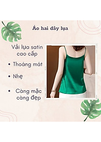 Áo 2 Dây Nữ New  Design Đính Ngọc Trai Mẫu Mới, Lụa Satin Mịn Mát, Phong Cách Vintage Trẻ Trung, Áo Có Nhiều Màu Và Đủ Size AO0004