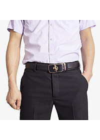 Thắt lưng nam, dây nịt nam da bò Saffiano 3 lớp Bụi Leather L106 - Khóa tự động, nhiều mặt khóa tùy chọn - Bảo hành 12 tháng