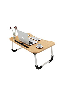 Bàn Học Gấp Gọn Thông Minh Có Khe Để Ipad- Màu CaFe Sữa