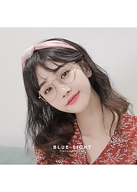 Kính Giả Cận, Gọng Kính Cận Nam Nữ Viền Dày Dáng Tròn Bạc Không Độ Hàn Quốc - BLUE LIGHT SHOP