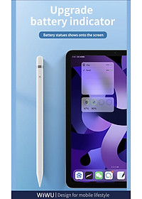 Bút cảm ứng Wiwu Pencil L Dành cho Ipad làm bằng hợp kim nhôm, thiết kế từ tính bảo vệ bút khỏi bị lăn và rơi - Hàng chính hãng