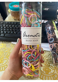 HỘP 300 CHUN BUỘC TÓC XOẮN SỢI NHỎ KHÔNG LÀM ĐAU TÓC CHO BÉ